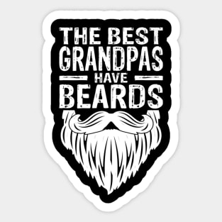 Best Grandpas Beards Tattoos Husband Mens Sticker